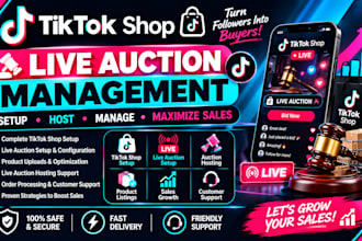 setup and optimize tiktok shop live auction, tiktok live selling, product list