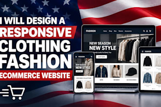 design a responsive clothing fashion ecommerce website