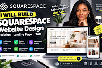 build squarespace website design redesign squarespace landing page expert store