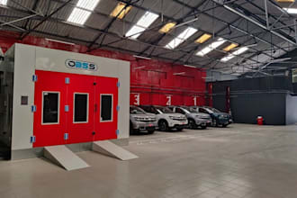 showcase 3d vehicle showroom,car repair workshop,garage interior,carport render