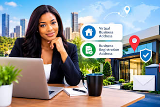 provide a verified virtual business address and business registration address