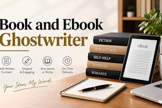 be your non fiction ebook ghostwriter, book ghost writer self book editor