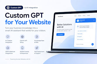 custom gpt chatbot for website, website chatbot, openai chatbot