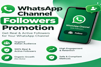 grow your whatsapp channel with real  active followers