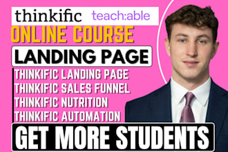 do thinkific nutrition course, thinkific course website, thinkific landing page