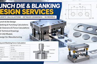 calculate punch die and blanking parameters for sheet metal design