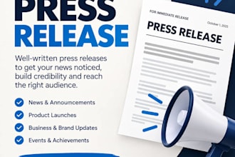 write  a professional book press release for your launch