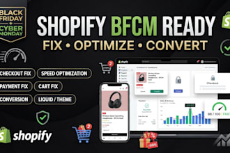 make, shopify stores bfcm ready, fix conversion, checkout, speed, payment issues