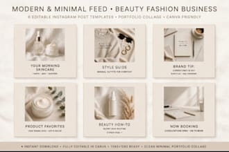 design aesthetic minimalist instagram posts and stories