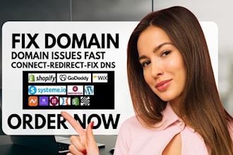 verify connect godaddy domain, hostinger squarespace, shopify, wix fix dns