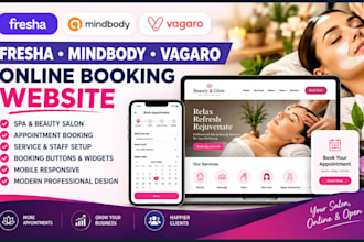 build fresha mindbody vagaro online booking website for spa beauty salon