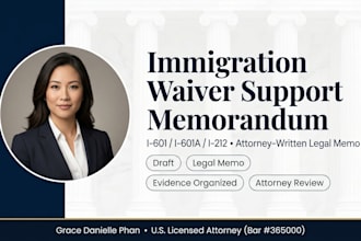 draft your professional immigration waiver support memorandum