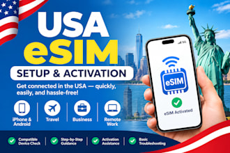 setup and activate your USA esim for travel and remote work