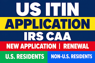 help you apply for a US itin as an irs caa