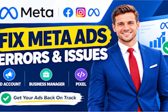 fix meta ads errors, ads account, business manager and pixel issue
