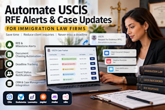 automate uscis rfe alerts, document chasing and case updates for immigration law