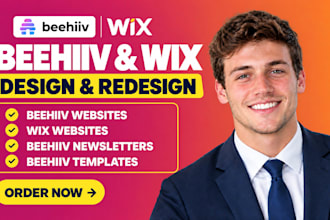 design redesign beehiiv website wix website beehiiv  newsletter beehiiv template