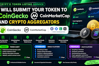 submit your token to coingecko coinmarketcap and crypto aggregators