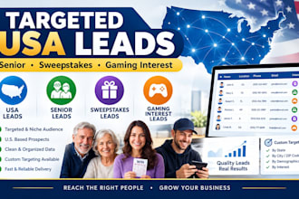 sweeps leads, elderly senior leads, gambler leads, usa leads