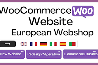 build woocommerce store, european ecommerce, wordpress webshop, checkout setup