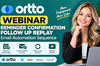 ortto webinar reminder confirmation follow up replay email automation sequence