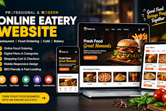 create a eatery website online website for food menu