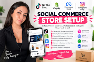 tiktok shop or shopify dropshpping , setup facebook and instagram shop