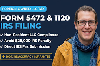 file irs form 5472 and form 1120 for non resident US llc
