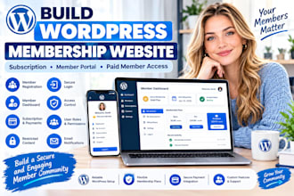 build wordpress membership website subscription member portal paid member access