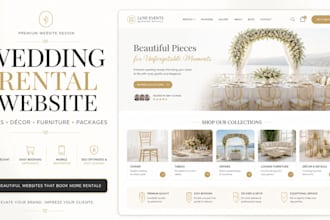 do wedding rental website wedding decor furniture booking event rental website