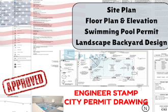 design landscape design, swimming pool permit, ca fl structural engineer stamp