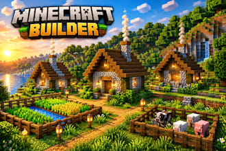 minecraft farms, villages and custom survival or creative builds for you