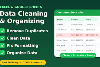 clean format and remove excel duplicates