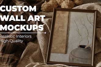 create realistic frame mockups for your artwork and posters