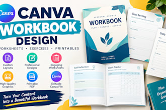 design a professional canva workbook, worksheet and planner