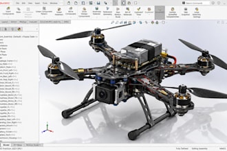 do aerospace cad model, solidworks, drone, uav and aircraft mechanical parts