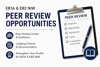 help you become a peer reviewer to support eb1a eb2 niw petition success