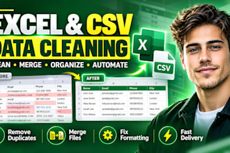 clean merge organize and automate excel and CSV data