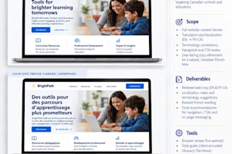 review the translation of your website
