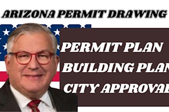 create arizona building permit ready drawing, structural engineering plan design
