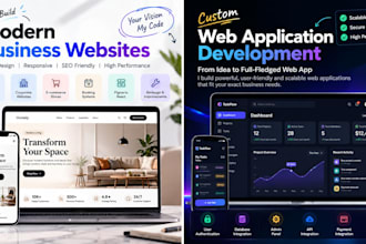 build a modern responsive react js website or web application