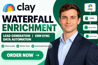 setup clay waterfall enrichment lead generation CRM sync data automation systems