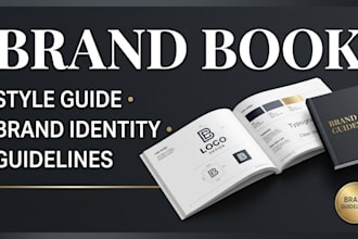 create a brand book, brand style guide and brand identity guidelines