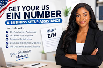 get an ein for your US llc and assist with business setup