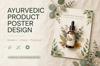 design modern ayurvedic product posters