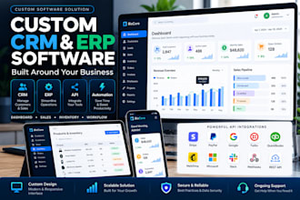 develop custom CRM erp software with API intergrations for small businesses