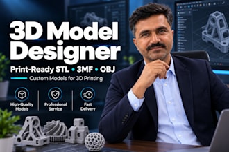 create 3d printable model and stl file for 3d printing