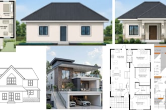 draft a professional 2d floor plan ,site plan ,elevation and mep
