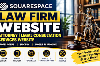 design squarespace law firm website attorney legal consultation services website