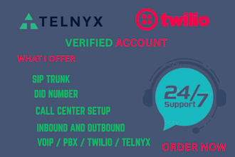 setup telnyx siptrunk 3cx inbound outbound twillo did number